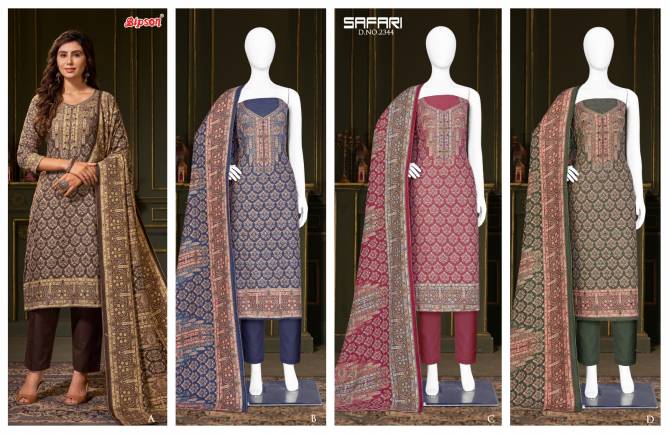 Safari 2344 By Bipson Printed Pashmina Non Catalog Dress material Wholesale Online